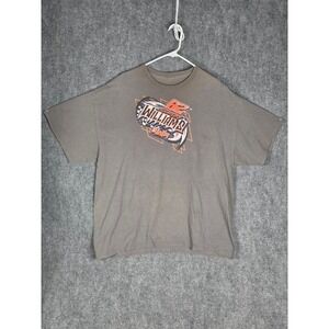 Mens Gray Williams Racing T Shirt Paul Hodge 82 Shelby Motorsport Graphic‎ Tee
